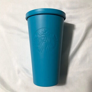Starbucks Stainless Steal 16oz Tumbler Teal Blue (missing straw)